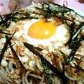 Fighters侑李's cooksnap of when they made 暑い日は**冷やし山かけ月見そば**.
