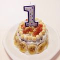 りょりょーん's cooksnap of when they made 1歳お誕生日ケーキ♪.