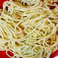 jujumyu's cooksnap of when they made うにのパスタ　ペペロンチーノ　.