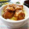 runa10's cooksnap of when they made ５分で出来る♪唐揚げオーロラソース丼♪.
