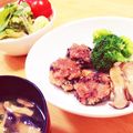 kachumin's cooksnap of when they made お弁当に♪簡単☆大葉つくねの梅がけ.