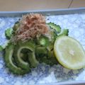 きらり流れ星's cooksnap of when they made 酢橘風味のゴーヤのお浸し.