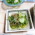 ＴＯＭＯＷＡＴ's cooksnap of when they made きゅうりとみょうが・大葉の酢のもの♪.