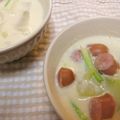 すみれこっち's cooksnap of when they made カブとソーセージの白味噌ミルクスープ.