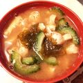 かず吉。's cooksnap of when they made もずくとゴーヤの味噌汁.