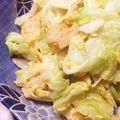 料理勉強中♡ちゃい's cooksnap of when they made ｷｬﾍﾞﾂと油揚げの卵炒め.