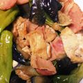 rioka515's cooksnap of when they made ししとう・茄子・ベーコン・油揚げの煮物.