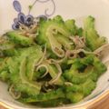 ストックポート's cooksnap of when they made 苦くない☆簡単ゴーヤのしらすポン酢和え.