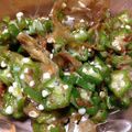 G☆Ponchi's cooksnap of when they made オクラの梅ソース和え.