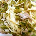えんぴつ☆'s cooksnap of when they made 簡単！ゴーヤのパスタ(ペペロンチーノ).