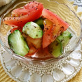 leafmama's cooksnap of when they made 超簡単！キュウリとトマトのゆかり和え.