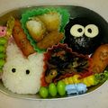 たぁやん's cooksnap of when they made キャラ弁☆小トトロとまっくろくろすけ.