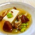 しじみごはん's cooksnap of when they made ☆枝豆とキノコのあんかけ豆腐☆.