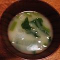 もちゅさん's cooksnap of when they made ツルムラサキと大根のお味噌汁.