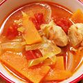はるすけ１１２２'s cooksnap of when they made トマト缶で食べるダイエットスープ痩せるょ.