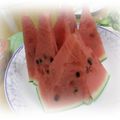ゆけり３兄弟's cooksnap of when they made みんな真ん中♪スイカの切り方.