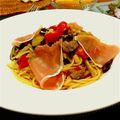 inyako's cooksnap of when they made 生ハムとナスのパスタ.