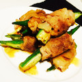 まいあにー's cooksnap of when they made ミョウガとオクラの豚肉巻～生姜焼き風味～.