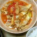 yui_neko's cooksnap of when they made トマトと豚肉のみそ炒め.