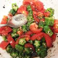 こみゆうごん's cooksnap of when they made トマトとオクラのごまポン和え.