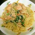 のどぐろLOVE's cooksnap of when they made 簡単に！サーモンクリームパスタ.