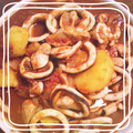 meo35's cooksnap of when they made ☆若鶏とイカと野菜のトマトソース煮☆☆.