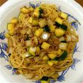 さとやんです's cooksnap of when they made ズッキーニで肉みそパスタ.