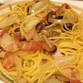 いわたみどり's cooksnap of when they made 簡単♡ベーコンとしめじのパスタ.