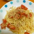 らら7's cooksnap of when they made トマトとツナの即席！塩レモンパスタ.