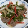 yoama's cooksnap of when they made ピーマンと牛肉のオイスター炒め.