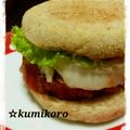 ☆くみころ's cooksnap of when they made 男のロマンだ！厚切りハムで豪快マフィン！.