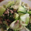 mtnorth's cooksnap of when they made 青梗菜と豚こまのにんにく炒め.