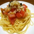 kucina's cooksnap of when they made 簡単バジルとトマトのソースで冷製パスタ.