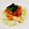 ミー＆にゃん's cooksnap of when they made かじきのほうれん草ソテートマトソース☆.