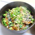 cyobiri's cooksnap of when they made 豆腐 de 蒲焼きもどき丼.