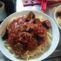 プーちゃんちゃん's cooksnap of when they made 簡単＊ナスとトマト缶でパスタ.