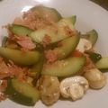 tunachile's cooksnap of when they made ズッキとマッシュルームのにんにく醤油炒め.