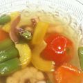 *neige*'s cooksnap of when they made 彩り野菜と海老のゼリー寄せ.
