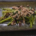 めなよ's cooksnap of when they made ♪空芯菜と挽き肉のにんにく炒め♪.