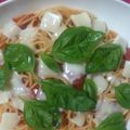 dry_tomato's cooksnap of when they made モッツァレラチーズと生バジルのトマトスパ.