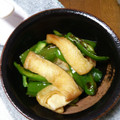 抹茶もつこ's cooksnap of when they made ピーマンと油揚げ炒め.