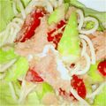 junちゃんち's cooksnap of when they made アスパラと生ハムのトマトたらこ冷製パスタ.