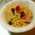 shizuとreo's cooksnap of when they made ナス、トマト、キャベツのアンチョビパスタ.