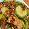 宥愛歩's cooksnap of when they made 豚こま肉とズッキーニのオイマヨ炒め.