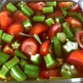 ばーにんぐ's cooksnap of when they made トマトとオクラのあっさり和え.