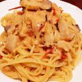yochiのしっぽ's cooksnap of when they made トマトクリームパスタ.