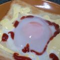 みずみず★'s cooksnap of when they made 目玉焼きトースト　.