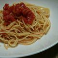 yumi5215's cooksnap of when they made トマト缶で！バジルとトマトの冷製パスタ.