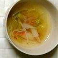 ma___111's cooksnap of when they made ❁レタスかにかまショウガのスープ❁.