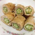 y_u's cooksnap of when they made 豚肉のオクラ巻き照り焼き.